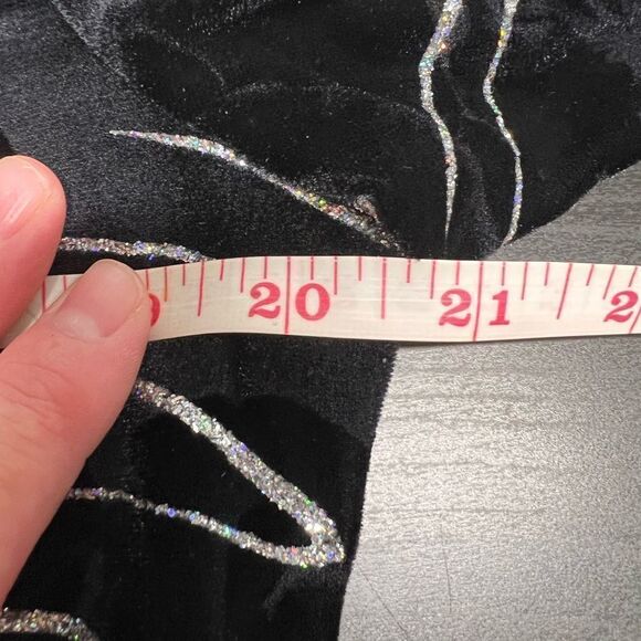 Vintage Betsy's Things Sample S/M Black Stretch Velour Silver Embellishments - Picture 11 of 11